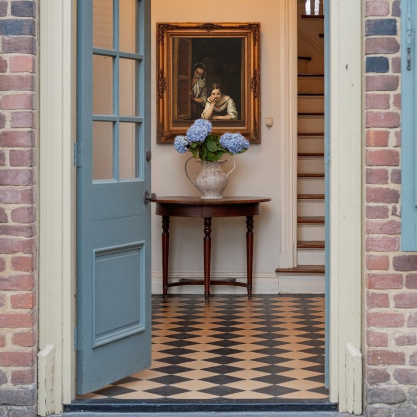 Two Women at a Window by Bartolomé Esteban Murillo | c. 1655/1660 | Vintage Fine Art Print