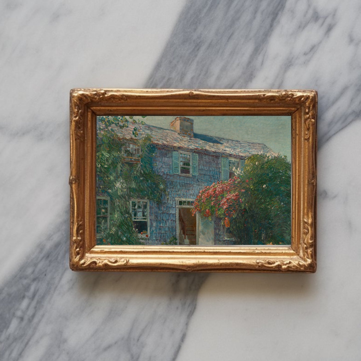 Old House at East Hampton by Childe Hassam | c. 1916 | Vintage Fine Art Print