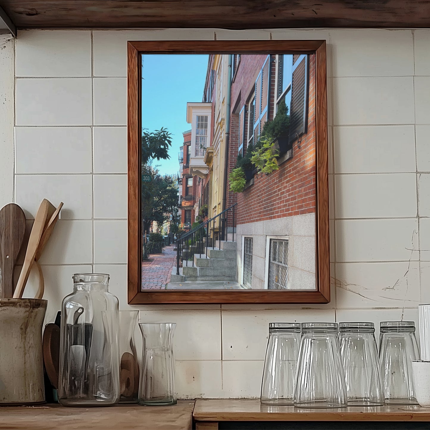 Beacon Hill Window Boxes Travel Photography Fine Art Print