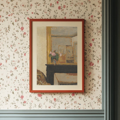 Vase of Flowers on a Mantelpiece by Edouard Vuillard | c. 1900 | Vintage Fine Art Print
