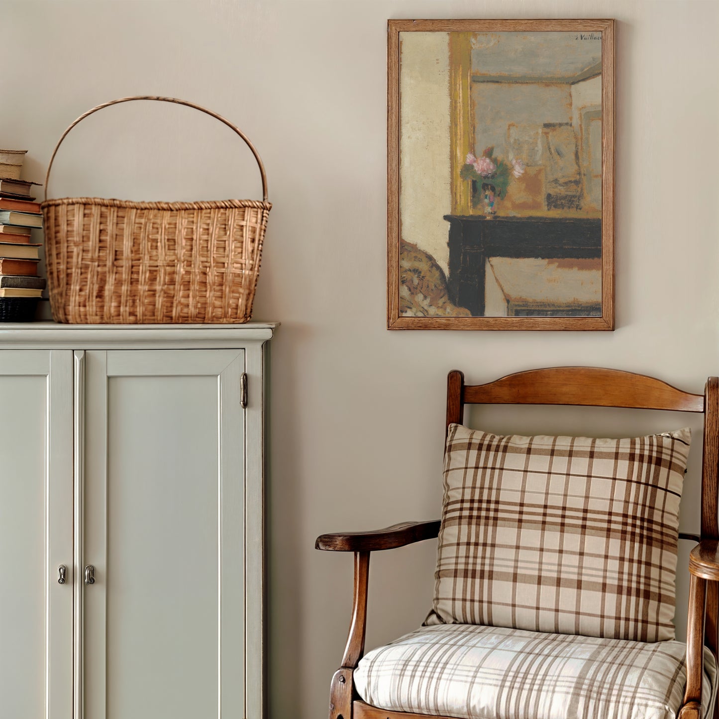 Vase of Flowers on a Mantelpiece by Edouard Vuillard | c. 1900 | Vintage Fine Art Print
